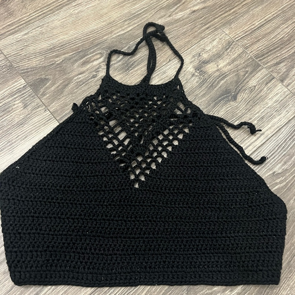 Full Tilt Crochet Halter Crop Top
